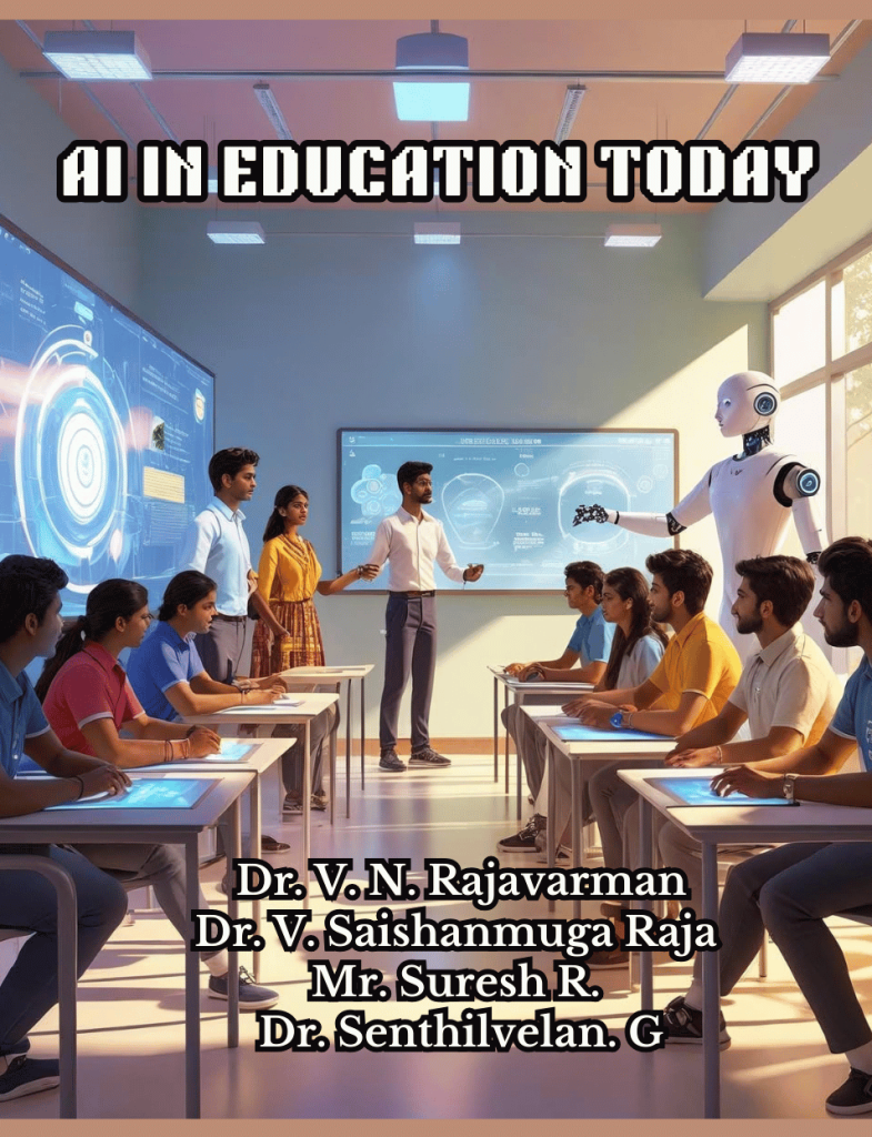 Name of the Monograph: AI IN EDUCATION TODAY Authors: Dr. V. N. Rajavarman Dr. V. Saishanmuga Raja Mr. Suresh R. Dr. Senthilvelan. G ISBN: 978-93-92090-42-4